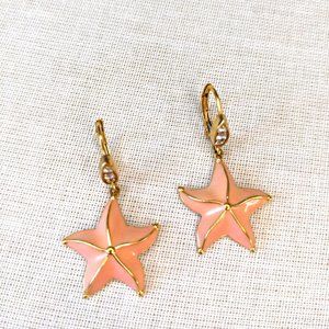 Lauren G Adams Starfish 18K Gold Plated and Enamel Earrings